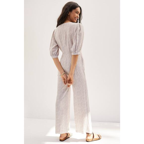 New Anthropologie x En Saison Aceline Floral Jumpsuit $178 XS Front Tie - Picture 3 of 4